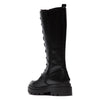 Fly London Nappa Black Leather Lace-up Knee-high Boots