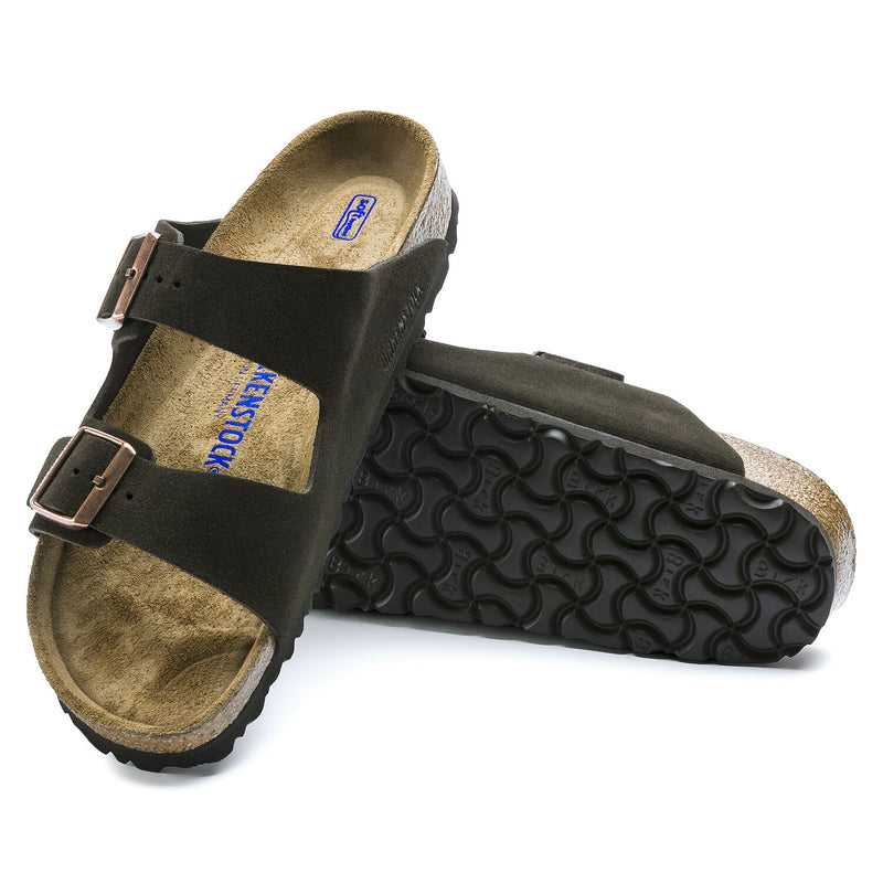 Birkenstock Men's Arizona Soft Footbed Suede Leather Sandals