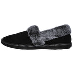 Womens Skechers Cozy Campfire Team Toasty Suede-Textured Winter Warm Faux Fur Slippers