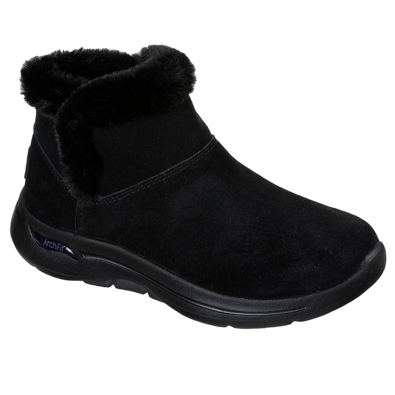 Womens Skechers GO WALK Arch Fit Winter Warm Cozy Faux Fur Snow Ankle Boots