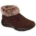 Womens Skechers ON-THE-GO JOY SAVVY Suede Winter Warm Faux Fur Zip Snow Ankle Boots
