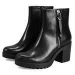 Womens Vagabond Grace Leather High Block Heel Comfort Work Fashion Ankle Boots