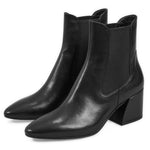 Womens Vagabond Olivia Leather Winter Pointed Toe Block Heel Smart Work Fashion Ankle Boots