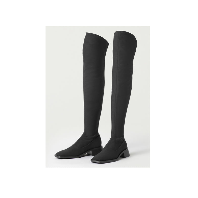 Womens Vagabond Blanca Stretchy Textile Block Heels Over-Knee Boots