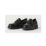 Womens Vagabond Kenova Smooth Black Leather Chunky Sole Loafers