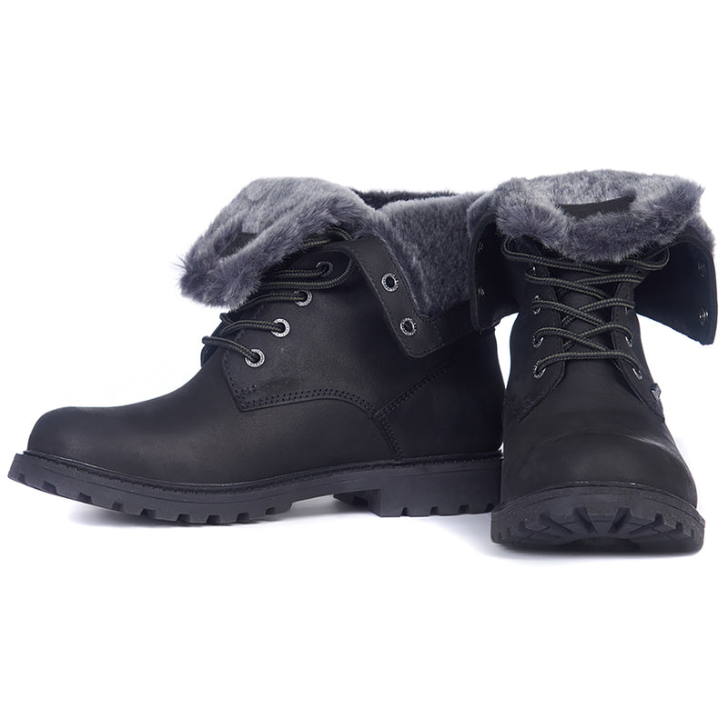 Womens Barbour Hamsterley Leather Waterproof Winter Warm Lace Snow Ankle Boots