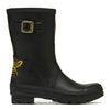 Womens Joules Molly Welly Gold Etched Bee Rubber Wellingtons Boots