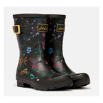 Womens Joules Wellies Molly Welly Black Botanical Ladies Wellington