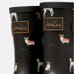 Womens Joules Molly Welly Wellies  Black Dog Ladies Wellington