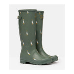Womens Joules Welly Print Ladies  Green DuckRubber Wellingtons