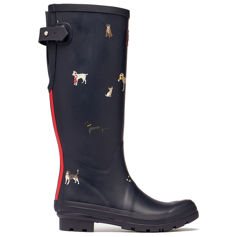 Womens Joules Welly Print Best In Show:  French Navy Wellingtons