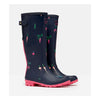 Womens Joules Welly Print  Navy Vegetables Ladies Rubber Wellingtons