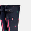 Womens Joules Welly Print  Navy Vegetables Ladies Rubber Wellingtons