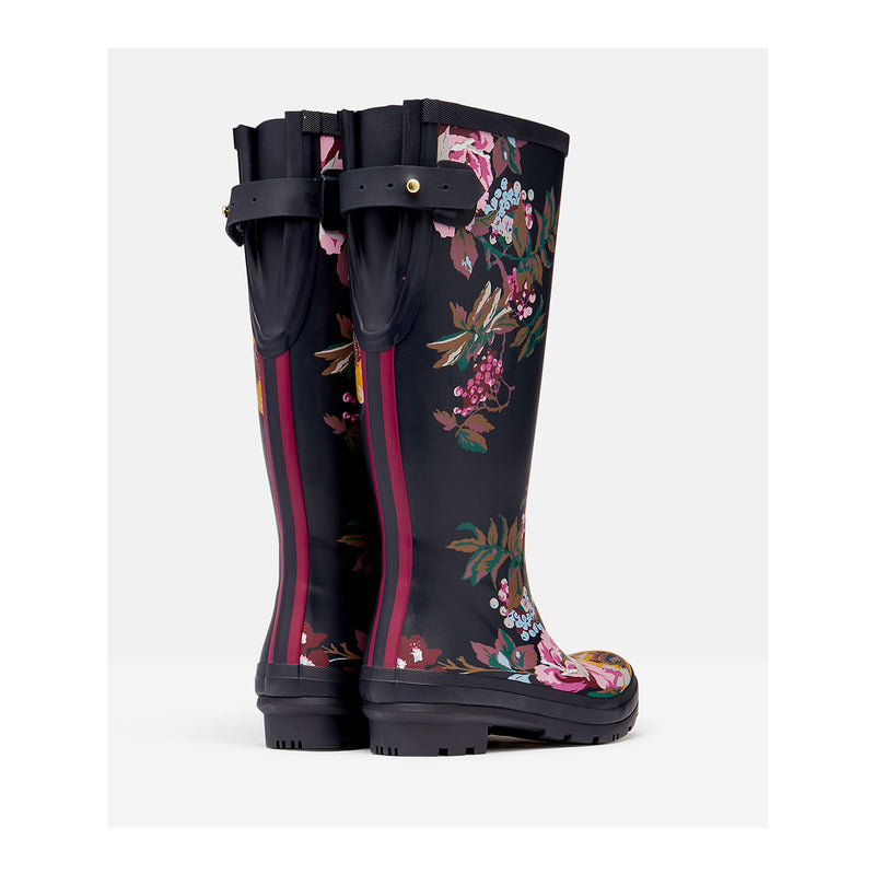 Womens Joules Welly Print Navy FloralsWellies Rubber Wellingtons